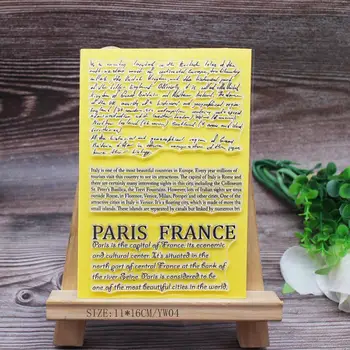  PARIS, FRANÇA alfabeto inglês Transparente Clara Selos para ScrapbookingDIY Selo Álbum de Fotos Decorativo em Relevo Modelo de Pasta de