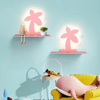  Personalidade criativa plano / coqueiro / carro / coração em forma de LED, lâmpada de parede decoração moderna crianças de cabeceira, luzes do quarto