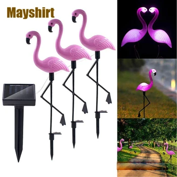  Exterior do Flamingo Solar Luz de Alimentação de Aves Lâmpada LED Luzes da Noite Moderno Pátio com Jardim Solar Impermeável Lâmpada de Férias Decoração