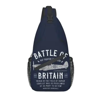  Batalha Da grã-Bretanha Funda Malas para a Viagem de Caminhadas Homens Supermarine Spitfire Piloto de Caça Crossbody Peito Mochila de Ombro Mochila