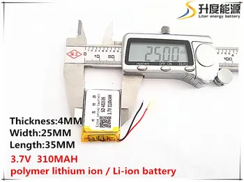  5pcs [SD] 3,7 V,310 mah,[402535] Polímero de lítio ion / Li-íon da bateria para o BRINQUEDO,BANCO de POTÊNCIA,GPS,mp3,mp4,telefone celular,alto-falante