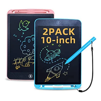  2 peças de ABS de 10 Polegadas LCD Escrever Tablet LCD Colorido Comprimido de Escrita Para a Aprendizagem Educacional Brinquedos de Presente