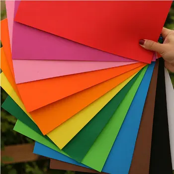  10Pcs/Pack de Volta Adesivo Esponja Papel de Eva Borracha Arte do Origami jardim-de-Infância DIY Coloridos feitos à mão Goma Eva Papel Moosgummi