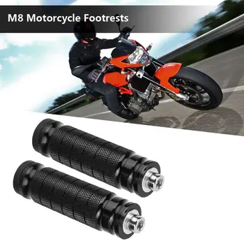  CNC Universal M8 Motocicleta Motor Bike Dobrável para os pés Footpegs Pés de Pinos Traseiros Pedais 2pcs/Set