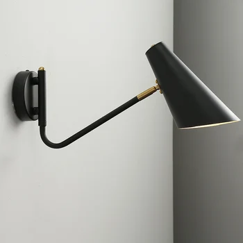  Nórdico Clássico ajustável industrial moderna Longo braço oscilante de parede preto lâmpada do candeeiro vintage E27 ilumina-se para a casa de Banho quarto, hall de entrada