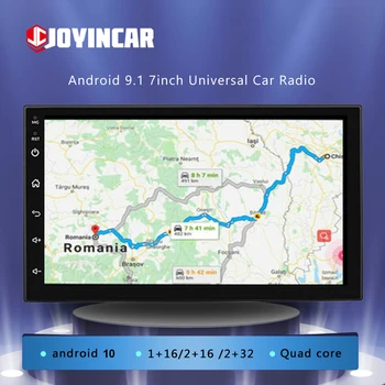  JOYINCAR 2 Din Rádio do Carro Android De 10 Leitor de GPS Multimídia Autoradio 7