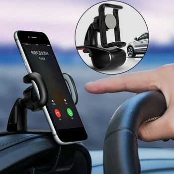  Telefone Suporte Universal com Rotação de 360° em seu GPS Painel Fácil de Clip de Montagem de Stand Suporte de pára-brisa Anti-derrapante HUD para Smartphone