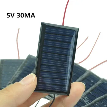  1PC Mini Painel Solar Módulo de 5V 30mA Células Solares, módulos Fotovoltaicos de Energia solar