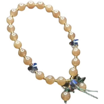  Natural de Nova Golden Jade Cordão Cordão de Mulheres de Cristal forme o Bracelete da Jóia Mulheres Homens