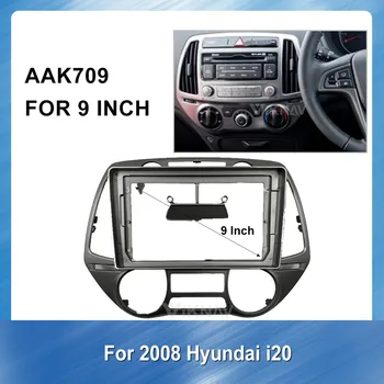  9 Polegadas 2DIN Leitor de DVD do Carro do quadro de navegação GPS Para Hyundai I20 2008 Estéreo no Painel de Montagem do Traço Guarnição Kit de Instalação de Quadro de