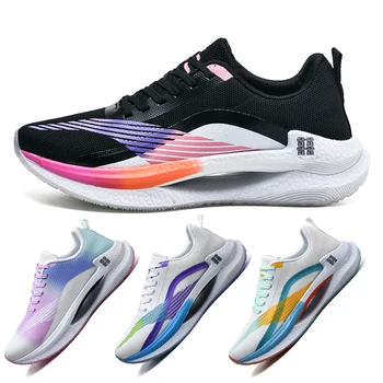  Novos esportes sapatos cor tendência tênis de Luz de alta elasticidade de cadarço de tênis para homens e mulheres