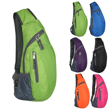  Unisex Peito Bag Pack Impermeável Viagens Esporte Nylon Crossbody Estilingue do Ombro Sacos Homens Mulheres BHD2