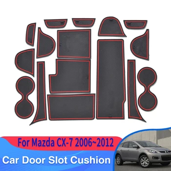  A Porta do carro Groove Tapete Para Mazda CX-7 CX7 CX 7 2006~2012 Auto de Telefone Portão de Fenda Pad Portão de Borracha Estilo Slot Buraco Almofada de Acessórios para carros
