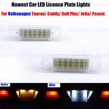  2 x Número de LED da Placa de Licença Lâmpada OBC Livre de erros 18 LED Para Volkswagen VW Caddy de Golfe Passat Jetta Skoda Superb
