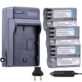  Tectra 3Pcs EN-EL3E ENEL3E Bateria + Carregador de Digitas para Nikon D50 D70 D70s D80 D90 D100 D200 D300 D300S D700 MB-D10 MB-D80