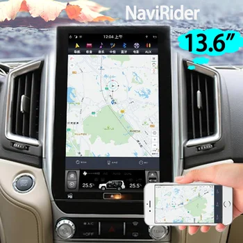  13.6 Polegadas Android Tesla Tela de Navegação GPS Multimídia Vídeo Player Para Toyota Land Cruiser LC300 2016-2020 Carplay Unidade de Cabeça