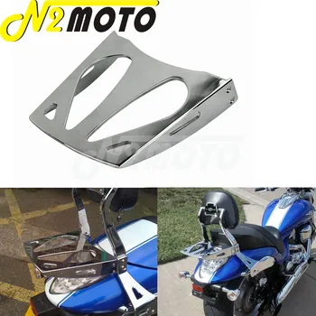  Chrome Motocicleta Traseiro Encosto Destacável Sissybar banco Traseiro, bagageiro Titular Para Suzuki M109R 2006-2016 Carga Prateleira de Apoio