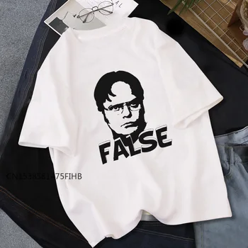  Dwight Schrute Falso Premium T-Shirt Impresso Círculo Jogo Meme Soatrld Harajuku Básico De Camiseta De Manga Curta Feminina T-Shirt Das Mulheres