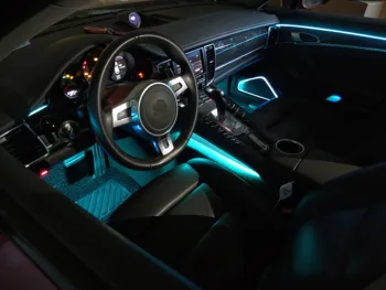  para a Porsche panamera 2017-2020 64-a cor do LED de luz de central de áudio de luz ambiente de painel de áudio tampa