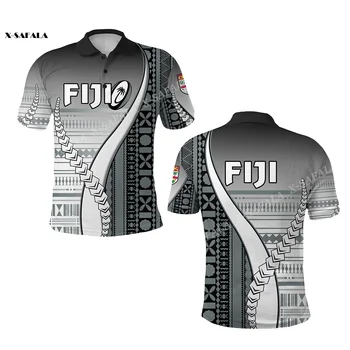  Esporte Rugby Fiji Tapa Havaiano Presente Impressos em 3D Camisa de Polo de Homens Inglaterra Unisex Fina Gola Manga Curta StreetWear Top Casual