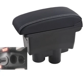  Para a Citroen C2 C3 braço caixa de Carregamento USB aumentar a Dupla camada central de Armazenamento de conteúdo copa do titular cinzeiro acessórios