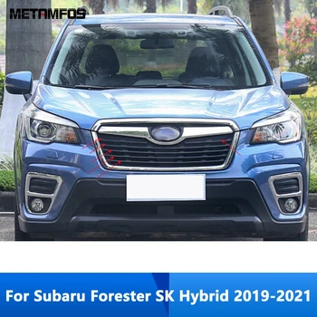  Para Subaru Forester SK Híbrido 2019 2020 2021 Cromado pára-choque Dianteiro, Grade de Corrida Churrasqueira friso decorativo Adesivo de Acessórios, Estilo Carro