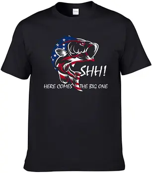  Orgulhosa Bandeira Americana Pesca Patriótica Pescador Presente T-Shirt. Verão do Algodão O-Neck Manga Curta Mens T-Shirt Nova S-3XL