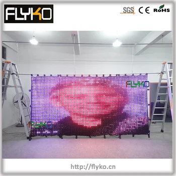  Frete grátis 2x4m P5CM clube da decoração do diodo emissor de cenários cortina