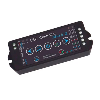  LED Strip RGB Música Controlador de DC5-24V APLICATIVO de Smartphone WIFI Controle 3 Modos De Controle para IOS de Música do Android 3 Led Controlle