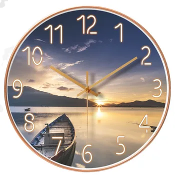  Decoração para a Casa e o Romance de Decoração de Sala de estar, Relógio de Parede Decoração Criativa Nórdicos Silêncio Mural Relógios Quarto Relógio de Parede 3d