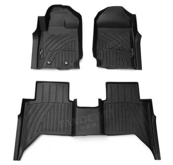  o best-seller custom-fit impermeável 5d tapetes de carro para Ford Ranger caminhonete acessórios de proteção TPV TPE almofadas do pé