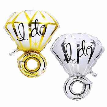  65*45cm anel de Diamante Balões Folha de Dia dos Namorados Festa de Noivado de Decoração de Casamento Globos Infláveis, Balões de Ar