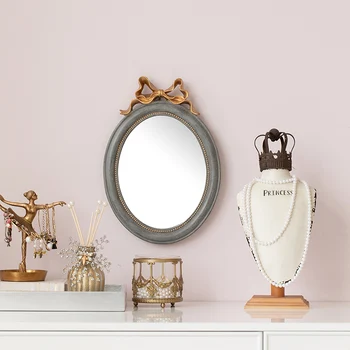  Vintage Decorativos De Parede De Espelhos Estética Tabela Espelho Do Banheiro Nórdicos Sala De Estar De Luxo Espejos Autoadesivos A Decoração Home