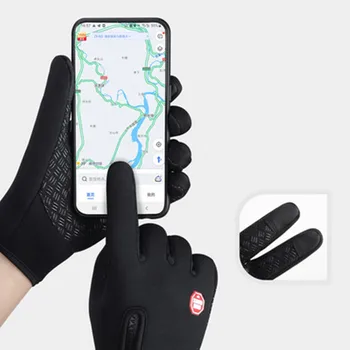  Unisex Touchscreen De Inverno Térmica Quente Dedo Completo Luvas Para Andar De Bicicleta Bicicleta Bicicleta, Esqui, Caminhadas Ao Ar Livre Luvas De Motociclismo