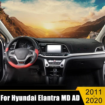  Para Hyundai Elantra MD ANÚNCIO 2011-2020 LHD Carro Tampa do Painel de controle Sombra de Sol Evite a Luz Almofada do Painel de Instrumento Tapetes Tapete Acessórios