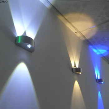  Semicírculo Criativo de Parede de LED Lâmpada de 3w 9W para Baixo Arandelas de Parede Luzes para a Casa da Escada Quarto de Cabeceira, Corredor, Sala de estar, Varanda