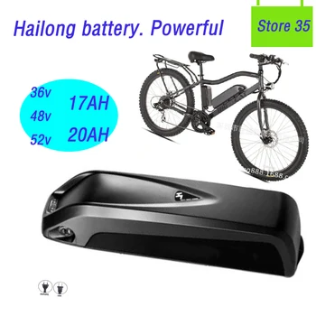  48V Elétrico da Bateria da Bicicleta Hailong 18650 Células Pack 48V 20Ah 52V 17Ah20Ah 36V 17Ah 20AhPowerful Bicicleta Bateria de Lítio