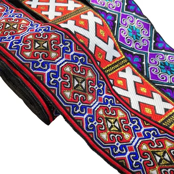  7m/rolo Étnica Jacquard Tecido Sacos de Alça de Cinto de Fita de DIY Têxteis, Vestuário, Decoração Acessórios de Costura