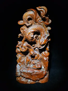 Chinês buxo escultura de Dragão 
