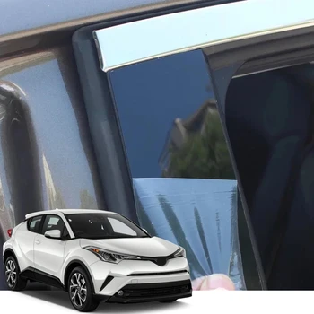  Estilo carro de PVC Para Toyota C-RH CHR 2017-2022 Janela do Carro Guarnição Pilar Adesivo Médio de BC Coluna Etiqueta Externa Auto Acessórios