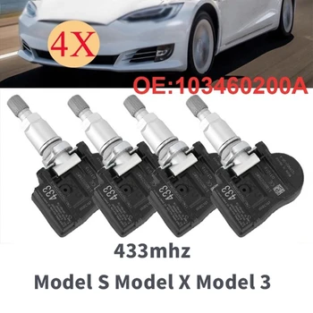  1 Conjunto de 4 TPMS 433Mhz Pressão dos Pneus, Sensores de Tesla Model S, o Modelo de Modelo X 3 1034602-00-UM 103460200A