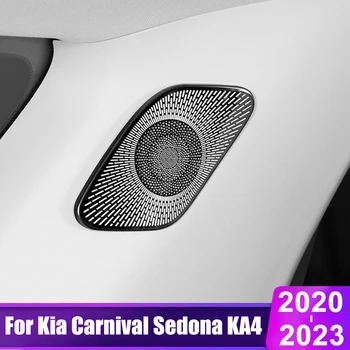 Para Kia Carnival Sedona AC4 2020 2021 2022 2023 Traseira do Carro do Tronco de Áudio alto-Falante Tampa da Guarnição Altifalante Tweeter Adesivos Acessórios
