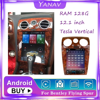  2 Din Android auto-Rádio Estéreo do Receptor Para o Bentley Flying Spur GPS de navegação Multimédia de Vídeo MP3 Player Tesla Vertical de Tela
