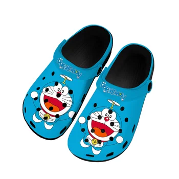  Anime Japonês Crianças Cortoon Doraemon Casa Entope Personalizado Água Mens Sapatos De Mulher Adolescente Sapato Jardim Entupir De Praia, Chinelos De Quarto Buraco