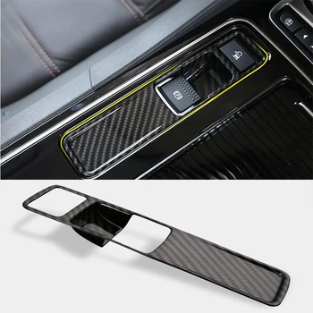  A Fibra de carbono Elétrica travão de Mão com Botão de Guarnição Para a Jaguar XE XF F-Ritmo 2016-2019