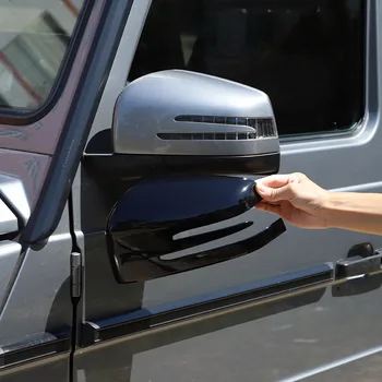  Para a Mercedes-benz Classe G W463 2013-2018 ABS com Fibra de Carbono /Carro preto Laterais Espelho Retrovisor Tampa de Guarnição de Acessórios Auto