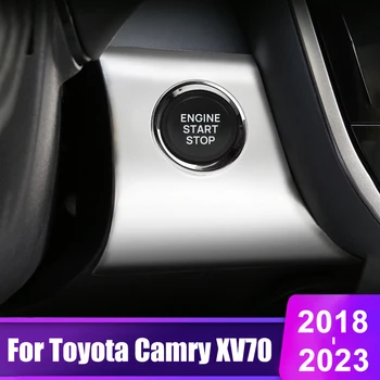  Para Toyota Camry 70 XV70 2018 2019 2020 2021 2022 2023 Carro Híbrido Mecanismo de Push Start Stop Botão Tampa do Painel de Guarnição Acessórios