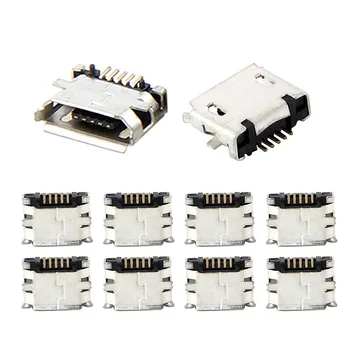  10pcs Micro USB MK5P 5pin Fêmea Conector de Carregamento Micro USB Soquete Reta