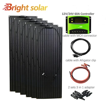  flexível painel solar 600w sistema de painel solar Para RV Barco Marine 12V Kit de Energia Solar