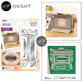  AHCRAFT Envelope armação de Metal cortantes para DIY Scrapbooking Álbum de Fotos Decorativo em Relevo Estêncil de Papel de Cartas do Molde